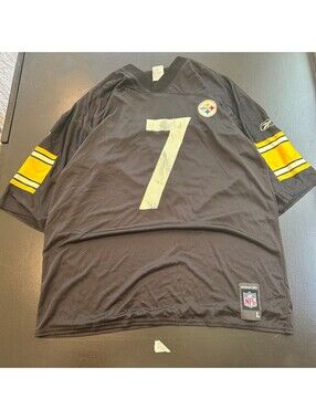 Reebok NFL Pittsburgh Steelers #7 Roethlisberger Jersey Large